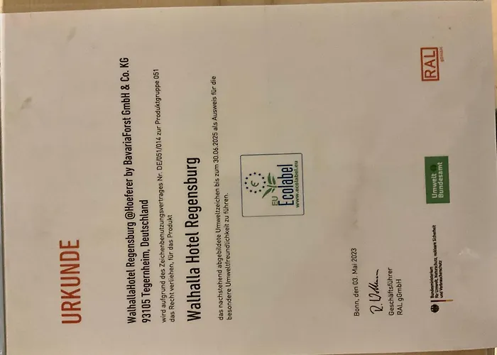Walhalla Regensburg Hoeferer 4 Sterne Superior 4* Tegernheim