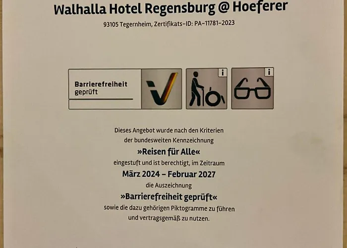 Walhalla Regensburg Hoeferer 4 Sterne Superior Szálloda Tegernheim